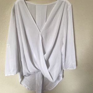 White long sleeve flowy top